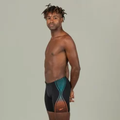 Bañador Bóxer Speedo Boost Hombre Negro Naranja Largo -Equipo Deportivo baador boxer speedo boost hombre negro naranja largo 4