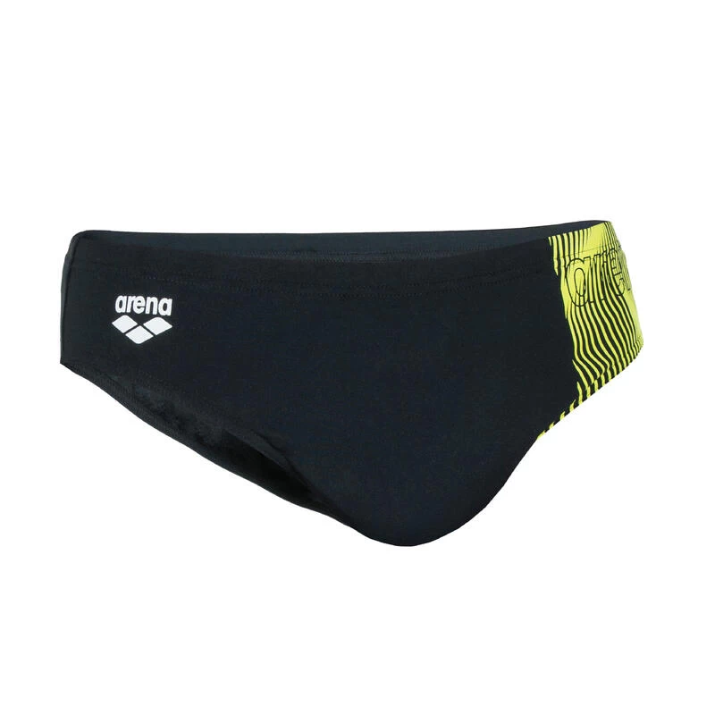 Bañador Hombre Natación Arena Slip Negro Amarillo 4 Bañador Hombre Natación Arena Slip Negro Amarillo - Imagen 4