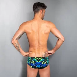 Bañador Hombre Natación Bóxer Nabaiji Negro Verde -Equipo Deportivo baador hombre natacion boxer nabaiji negro verde 3
