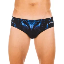 Bañador Hombre Natación Slip Nabaiji Negro Estampado