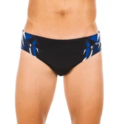 Bañador Hombre Natación Slip Nabaiji Negro Estampado -Equipo Deportivo baador hombre natacion slip nabaiji negro estampado 4