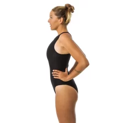 Bañador Mujer Deportivo Cremallera Negro Waterpolo -Equipo Deportivo baador mujer deportivo cremallera negro waterpolo 3