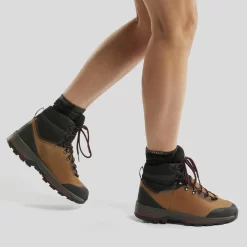Botas De Montaña Y Trekking Impermeables De Piel Mujer Forclaz Trekk 100 -Equipo Deportivo botas de montaa y trekking impermeables de piel mujer forclaz trekk 100 3