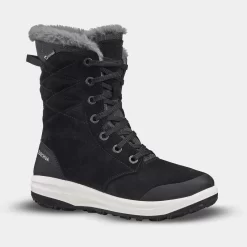 Botas De Nieve Y Apreski Impermeables De Piel Mujer Quechua SH500 U-Warm Gris -Equipo Deportivo botas de nieve y apreski impermeables de piel mujer quechua sh500 u warm negro