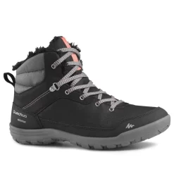 Botas De Nieve Y Apreski Impermeables Mujer Quechua SH100 Warm Caqui -Equipo Deportivo botas de nieve y apreski impermeables mujer quechua sh100 warm negro