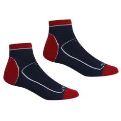 Regatta Calcetines Al Tobillo Samaris Trail Para Hombre Packs De 2 Negro, Acero Oscuro -Equipo Deportivo calcetines al tobillo samaris trail para hombre packs de 2 marino rojo oscuro