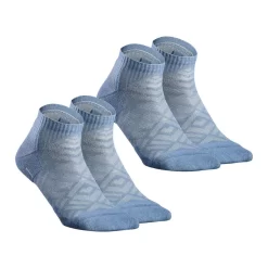 Calcetines Tobilleros De Montaña Y Trekking 2 Pares Adulto Quechua HIke 100 -Equipo Deportivo calcetines hike 100 low azul claro lote de 2 pares