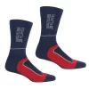 Regatta Calcetines Samaris 2 Season Para Hombre Pack De 2 Marino, Rojo Oscuro