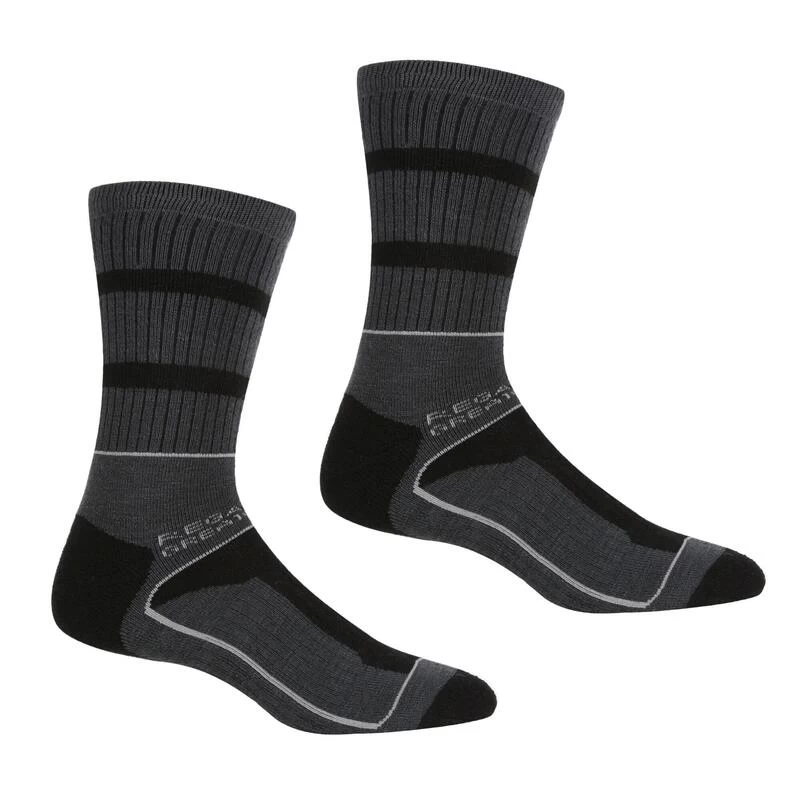 Regatta Calcetines Samaris 3 Season Para Hombre Pack De 2 Negro, Acero Oscuro 1 Regatta Calcetines Samaris 3 Season Para Hombre Pack De 2 Negro, Acero Oscuro