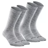 Calcetines Térmicos De Trekking Y Montaña Adulto Quechua SH100 Gris 2 Pares