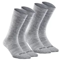 Calcetines Térmicos De Trekking Y Montaña Adulto Quechua SH100 Gris 2 Pares
