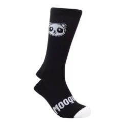 Calcetines Unisex Con Refuerzos Compresivos Mooquer Panda Stan Negros Bordados -Equipo Deportivo calcetines unisex con refuerzos compresivos mooquer panda stan negros bordados 2