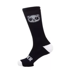 Calcetines Unisex Con Refuerzos Compresivos Mooquer Panda Stan Negros Bordados