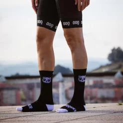 Calcetines Unisex Con Refuerzos Compresivos Mooquer Panda Stan Negros Bordados -Equipo Deportivo calcetines unisex con refuerzos compresivos mooquer panda stan negros bordados 4