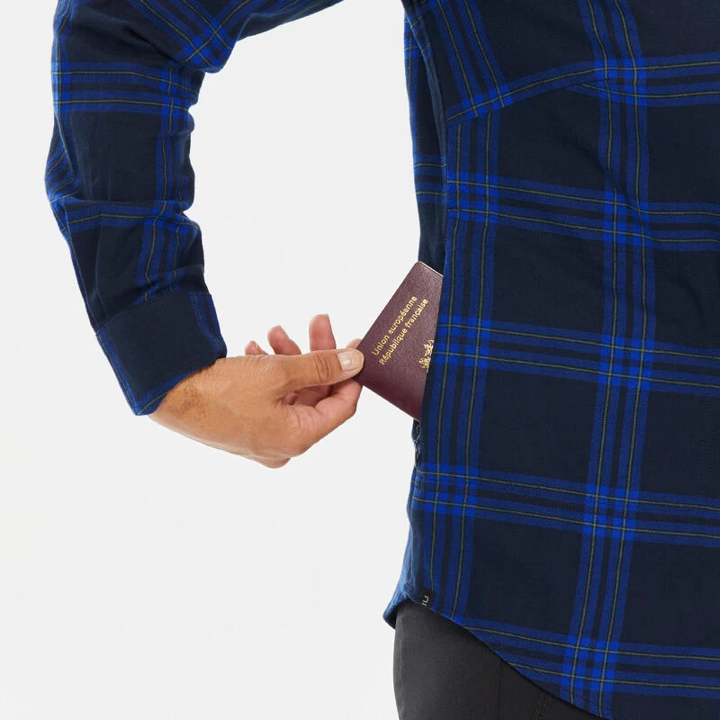 Camisa De Cuadros De Montaña Y Trekking Manga Larga Mujer Forclaz Travel 100 4 Camisa De Cuadros De Montaña Y Trekking Manga Larga Mujer Forclaz Travel 100 - Imagen 4