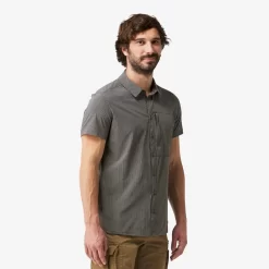CAMISA DE TREKKING VIAJE TRAVEL 500 STRETCH MANGAS CORTAS GRIS HOMBRE 8 CAMISA DE TREKKING VIAJE TRAVEL 500 STRETCH MANGAS CORTAS GRIS HOMBRE -Equipo Deportivo camisa de trekking viaje travel 500 stretch mangas cortas gris hombre 3