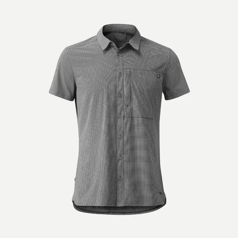 CAMISA DE TREKKING VIAJE TRAVEL 500 STRETCH MANGAS CORTAS GRIS HOMBRE 1 CAMISA DE TREKKING VIAJE TRAVEL 500 STRETCH MANGAS CORTAS GRIS HOMBRE