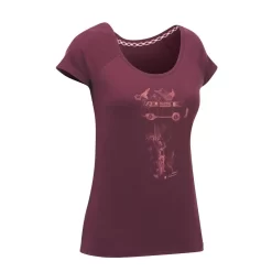 Camiseta De Escalada Y Montaña Manga Corta Mujer Simond Vertika Burdeos -Equipo Deportivo camiseta de escalada y montaa manga corta mujer simond vertika burdeos 4