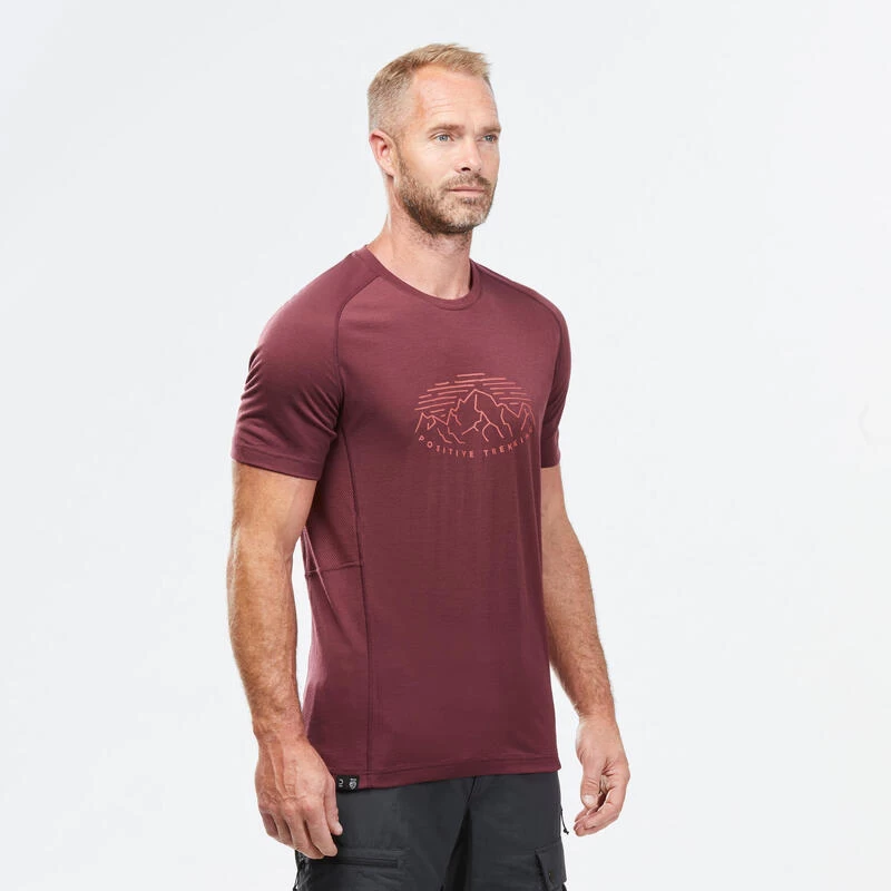 Camiseta De Montaña Y Trekking Manga Corta Lana Merino Hombre Forclaz MT500 6 Camiseta De Montaña Y Trekking Manga Corta Lana Merino Hombre Forclaz MT500 - Imagen 6