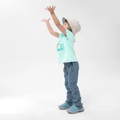 Camiseta De Montaña Y Trekking Manga Corta Niños 2-6 Años Quechua MH100 Verde -Equipo Deportivo camiseta de montaa y trekking manga corta nios 2 6 aos quechua mh100 verde 4