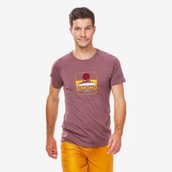 Camiseta Escalada Y Montaña Lana Merino Hombre Simond Edge -Equipo Deportivo camiseta escalada y montaa lana merino hombre simond edge burdeos