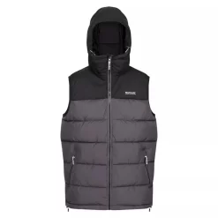 Regatta Chaleco Forro Polar Nevado Sin Mangas Para Hombre Negro, Gris Oscuro
