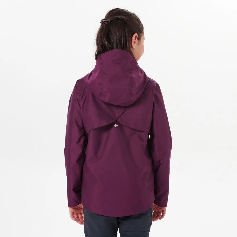 Chaqueta Impermeable De Montaña Trekking Niños 7-15 Años Quechua MH500 Violeta 2 Chaqueta Impermeable De Montaña Trekking Niños 7-15 Años Quechua MH500 Violeta - Imagen 2
