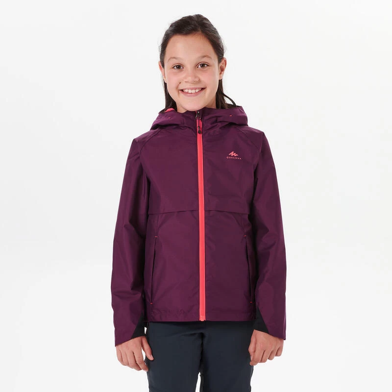 Chaqueta Impermeable De Montaña Trekking Niños 7-15 Años Quechua MH500 Violeta 1 Chaqueta Impermeable De Montaña Trekking Niños 7-15 Años Quechua MH500 Violeta