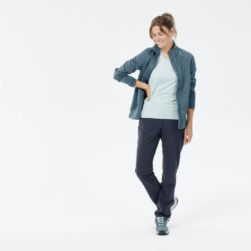 Chaqueta Polar De Montaña Y Trekking Mujer Quechua MH520 Azul 3 Chaqueta Polar De Montaña Y Trekking Mujer Quechua MH520 Azul - Imagen 3