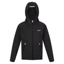 Regatta Chaqueta Softshell Maxwell Jaspeada Para Niños/Niñas Negro