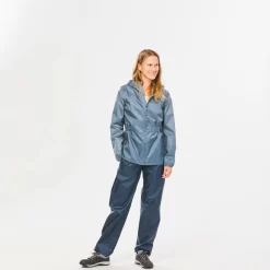 Chubasquero Impermeable De Montaña Y Trekking Mujer Quechua Raincut Azul -Equipo Deportivo chubasquero impermeable de montaa y trekking mujer quechua raincut azul 2