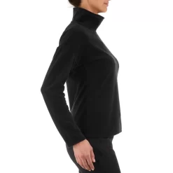Forro Polar De Montaña Y Trekking Cuello Alto Mujer Quechua MH20 Negro -Equipo Deportivo forro polar de montaa y trekking cuello alto mujer quechua mh20 negro 2