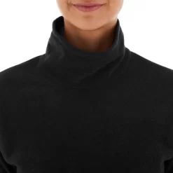 Forro Polar De Montaña Y Trekking Cuello Alto Mujer Quechua MH20 Negro -Equipo Deportivo forro polar de montaa y trekking cuello alto mujer quechua mh20 negro 3