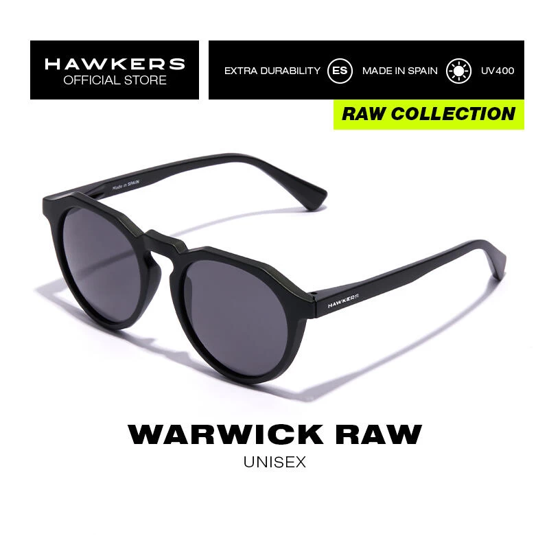 HAWKERS Gafas De Sol Para Hombre Y Mujer BLACK DARK - WARWICK RAW 1 HAWKERS Gafas De Sol Para Hombre Y Mujer BLACK DARK - WARWICK RAW