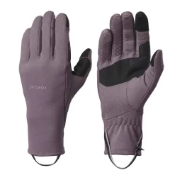 Guantes De Montaña Y Trekking Táctiles Adulto Forclaz MT500 Gris