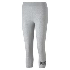 Mallas Mujer PUMA 3/4 Essentials Logo Negro -Equipo Deportivo mallas mujer puma 34 essentials logo gris