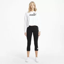 Mallas Mujer PUMA 3/4 Essentials Logo Negro -Equipo Deportivo mallas mujer puma 34 essentials logo negro 3