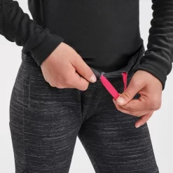 Mallas Térmicas De Montaña Y Trekking Niños 7-15 Años Quechua SH100 WARM Negro -Equipo Deportivo mallas termicas de montaa y trekking nios 7 15 aos quechua sh100 warm negro 3