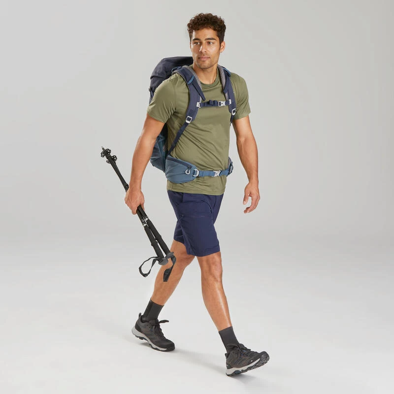 Pantalón Corto De Montaña Y Trekking Hombre Quechua MH100 Azul 4 Pantalón Corto De Montaña Y Trekking Hombre Quechua MH100 Azul - Imagen 4