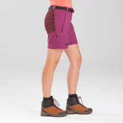 Pantalón Corto De Montaña Y Trekking Mujer Forclaz Trek500 Violeta -Equipo Deportivo pantalon corto de montaa y trekking mujer forclaz trek500 violeta 2