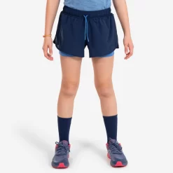 Pantalón Corto Mallas Running Transpirable Niña - KIPRUN DRY+ 2 En 1 Tejano Y Malva 11 Pantalón Corto Mallas Running Transpirable Niña - KIPRUN DRY+ 2 En 1 Tejano Y Malva -Equipo Deportivo pantalon corto mallas running transpirable nia kiprun dry 2 en 1 azul marino y azul