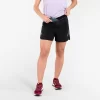Pantalón Corto Trail Running Holgado Mujer Negro