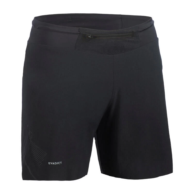Pantalón Corto Trail Running Hombre Negro 2 Pantalón Corto Trail Running Hombre Negro - Imagen 2