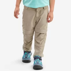 Quechua Pantalón De Montaña Y Trekking Desmontable Niños 2-6 Años MH500 Gris -Equipo Deportivo pantalon de montaa y trekking desmontable nios 2 6 aos mh500beige