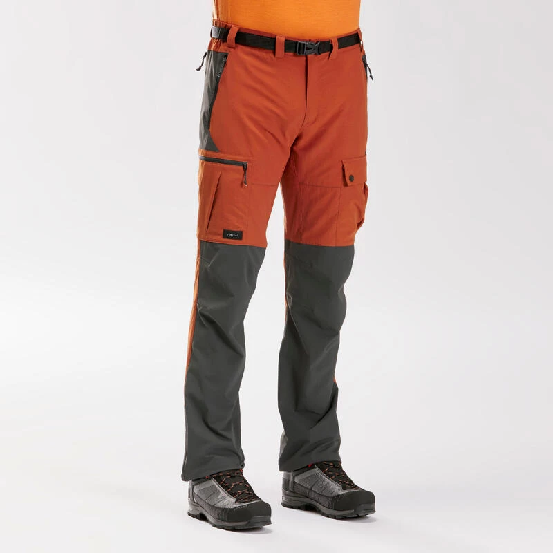 Pantalón De Montaña Y Trekking Resistente Hombre MT500 Naranja 1 Pantalón De Montaña Y Trekking Resistente Hombre MT500 Naranja