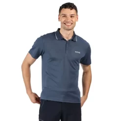 Regatta Polo Maverick V Activo Para Hombre Denim Oscuro