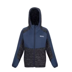 Regatta Sudadera Con Cremallera Dissolver VI Jaspeada De Polar Para Niños/Niñas Negro, -Equipo Deportivo sudadera con cremallera dissolver vi jaspeada de polar para niosnias marino
