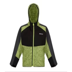 Regatta Sudadera Con Cremallera Dissolver VI Jaspeada De Polar Para Niños/Niñas Negro,