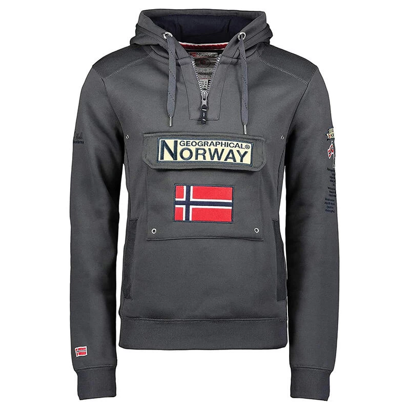 GEOGRAPHICAL NORWAY Sudadera Norway Niños Montaña Y Trekking Gymclass Gris Capucha 2 GEOGRAPHICAL NORWAY Sudadera Norway Niños Montaña Y Trekking Gymclass Gris Capucha - Imagen 2