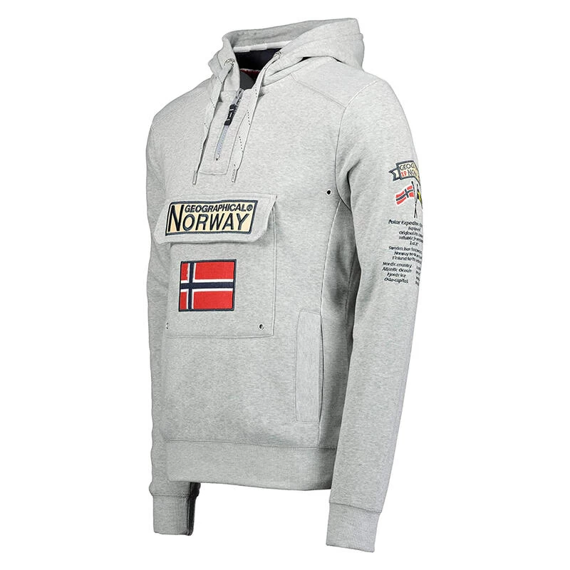 GEOGRAPHICAL NORWAY Sudadera Norway Niños Montaña Y Trekking Gymclass Gris Capucha 1 GEOGRAPHICAL NORWAY Sudadera Norway Niños Montaña Y Trekking Gymclass Gris Capucha